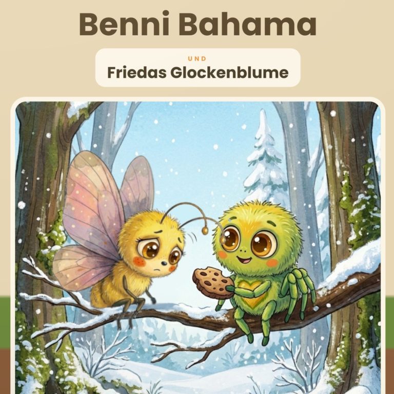 Cover von „Benni Bahama und Friedas Glockenblume", Bilderbuch für Kinder von 4 bis 8 Jahren
