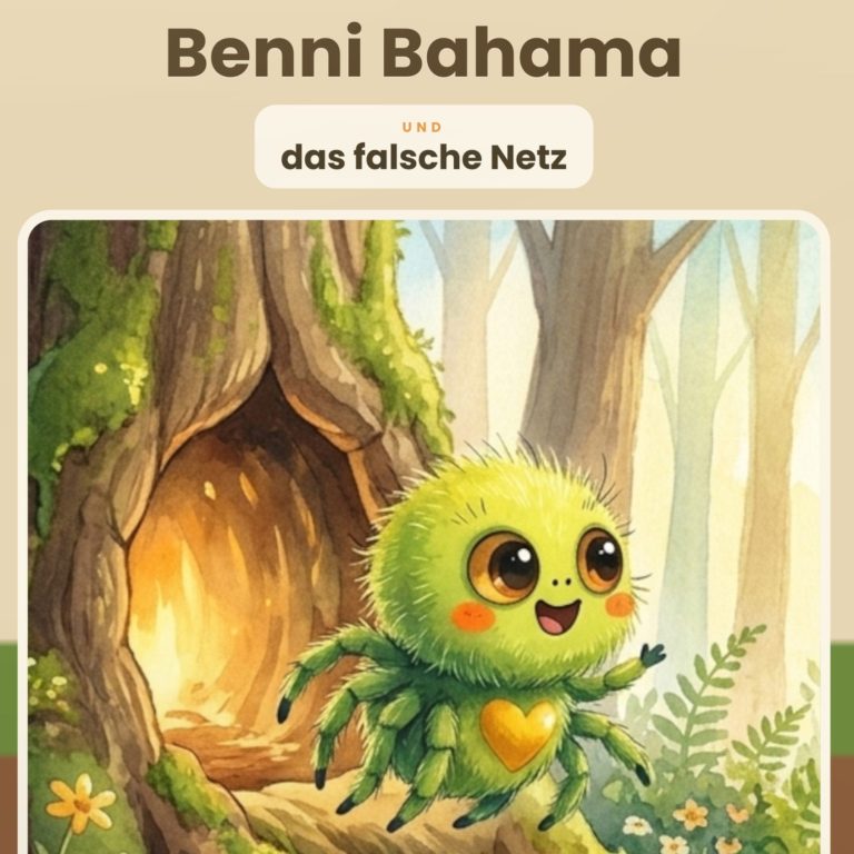 Cover von „Benni Bahama und das falsche Netz", Bilderbuch für Kinder von 4 bis 8 Jahren
