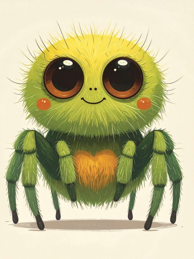 Benni Bahama, die kleine grüne Springspinne, Held der Kinderbuchreihe