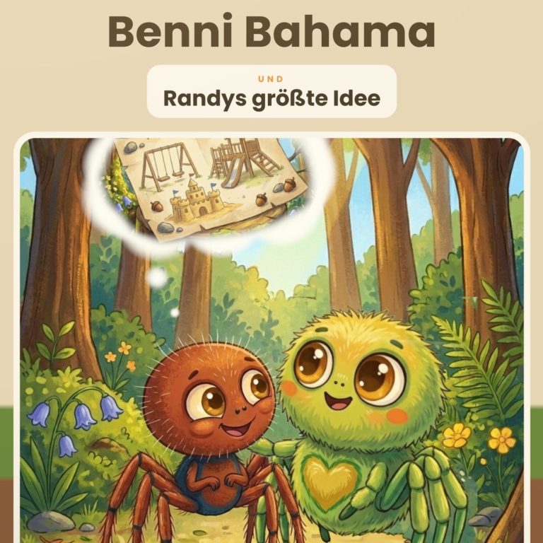Cover von „Benni Bahama und Randys größte Idee", Bilderbuch für Kinder von 4 bis 8 Jahren