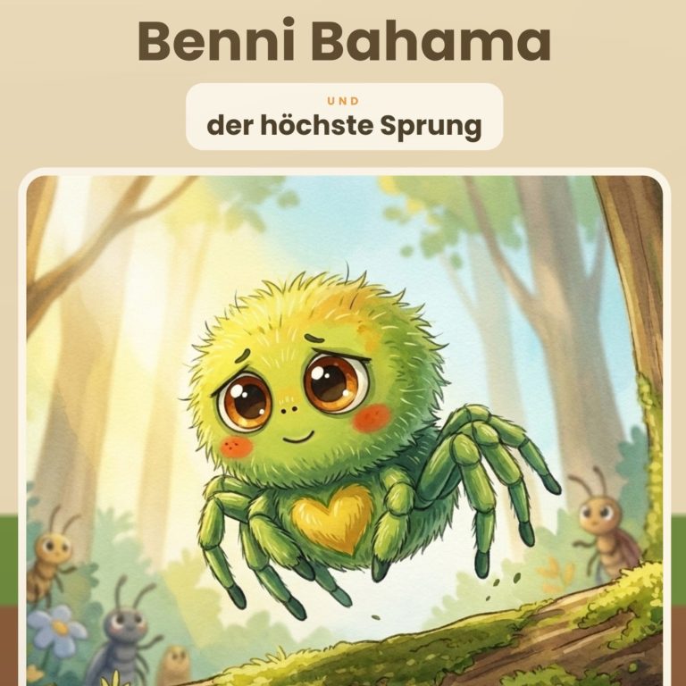 Cover von „Benni Bahama und der höchste Sprung", Bilderbuch für Kinder von 4 bis 8 Jahren