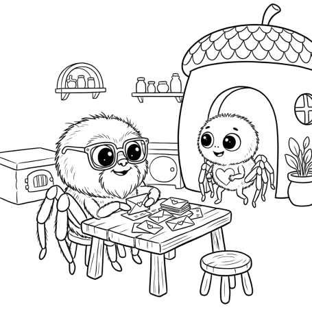 Benni und Papa Bernd - – Illustration aus 'Bennis erstes Rätsel- und Malbuch'.