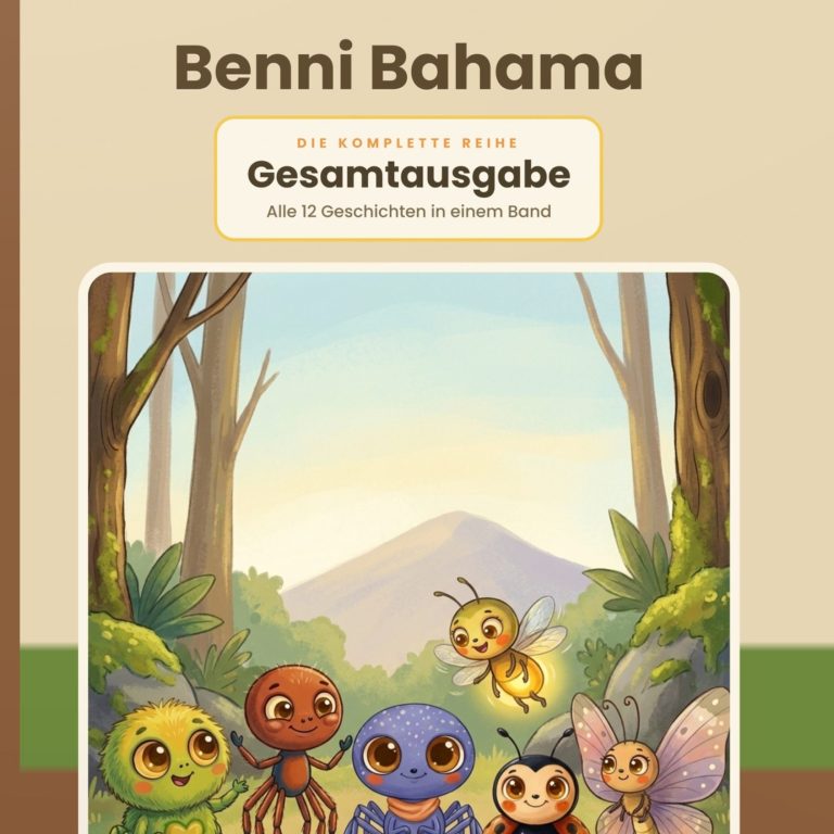 Cover der gebundenen Komplettausgabe „Benni Bahama", alle 12 Geschichten für Kinder von 4 bis 8 Jahren